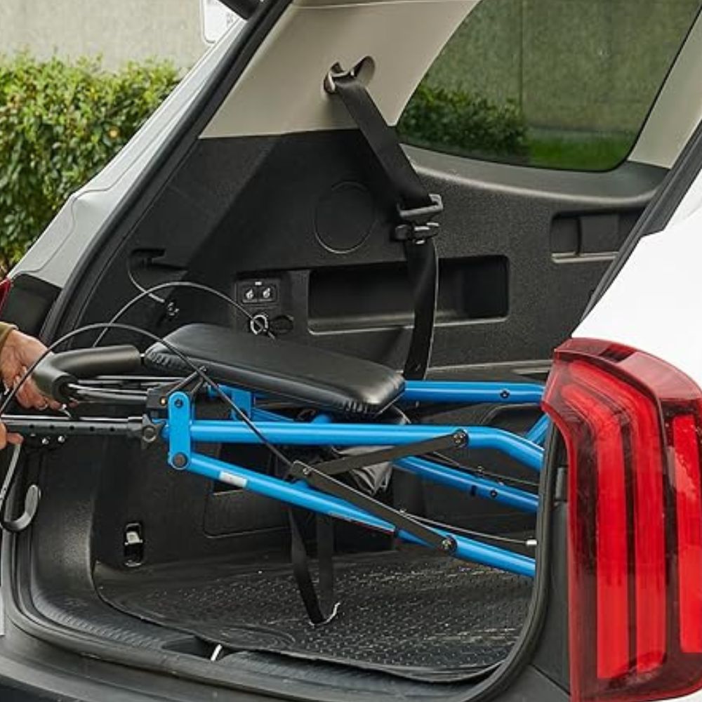 Folding Lightweight Steel Rollator with Seat