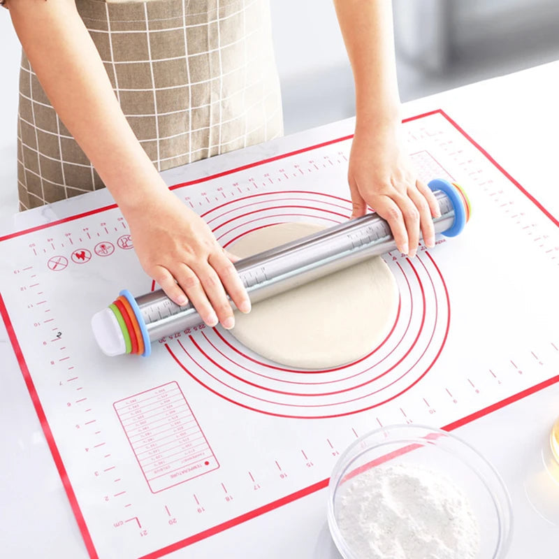 Adjustable Rolling Pin with Rings