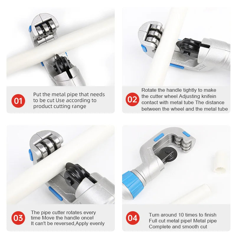 Heavy-Duty Pipe Cutter for Metal and PVC Tubing