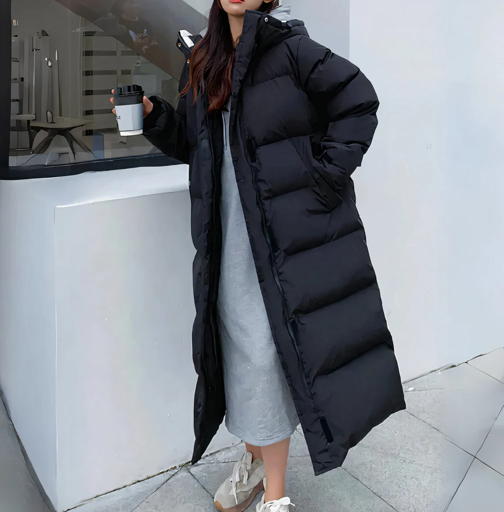 Fashionable and windproof long jacket