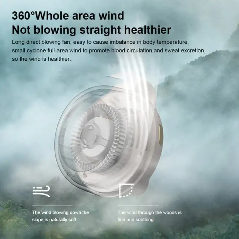 Portable Waist Fan Clip with Bladeless Handheld Design