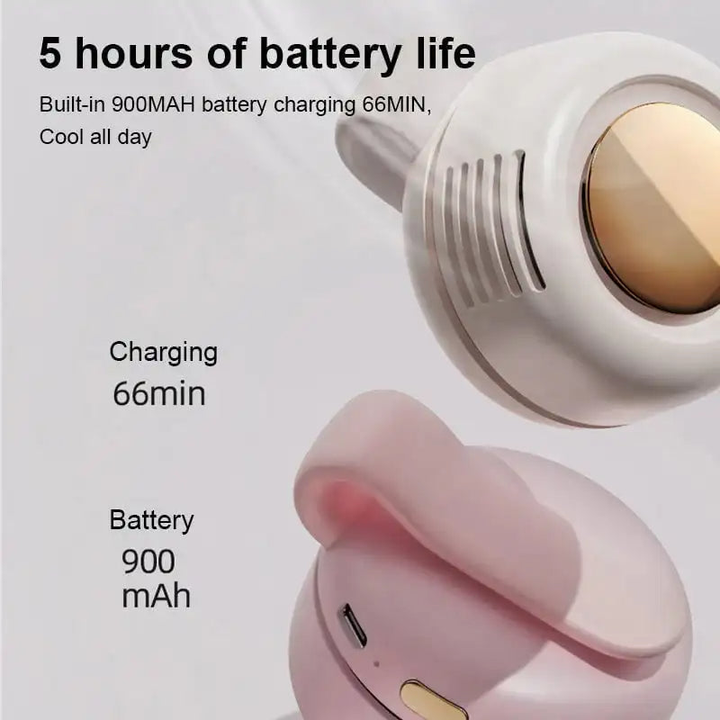 Portable Waist Fan Clip with Bladeless Handheld Design