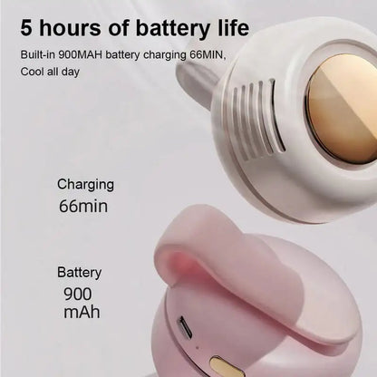 Portable Waist Fan Clip with Bladeless Handheld Design