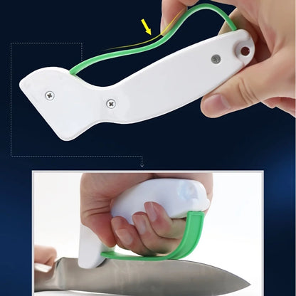 Compact Manual Knife Sharpener for Kitchen and Garden Tools