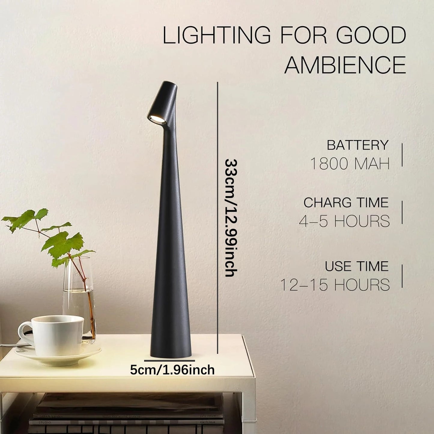 Touch Control Reading Light with Tri-Color Dimming