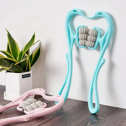 Manual Neck and Shoulder Massager with Kneading Rollers