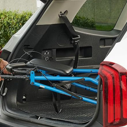 Folding Lightweight Steel Rollator with Seat