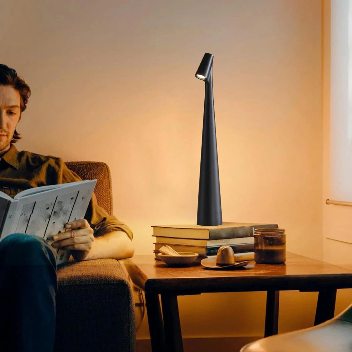 Touch Control Reading Light with Tri-Color Dimming