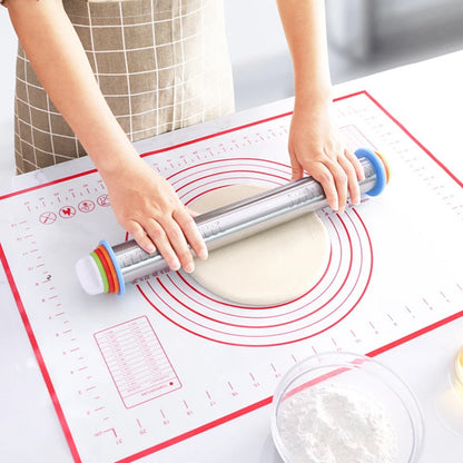 Adjustable Rolling Pin with Rings