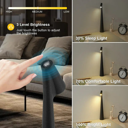 Touch Control Reading Light with Tri-Color Dimming