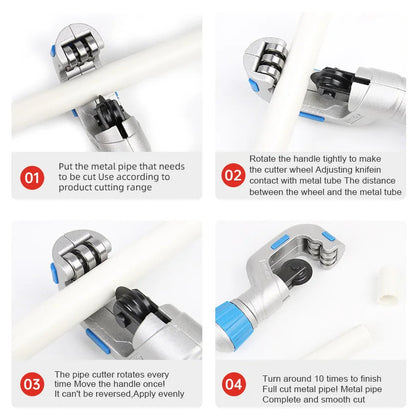 Heavy-Duty Pipe Cutter for Metal and PVC Tubing
