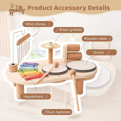 Wooden Music Station - Creative Musical Fun For Little Ones