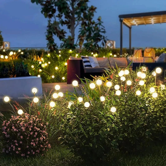 Solar firefly garden lights