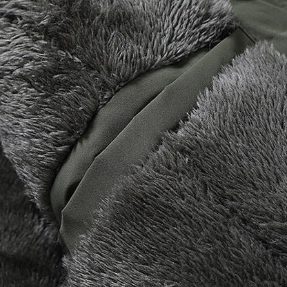 Multi-pocket padded fleece jacket