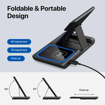 3-in-1 Wireless Induction Charger for iPhone