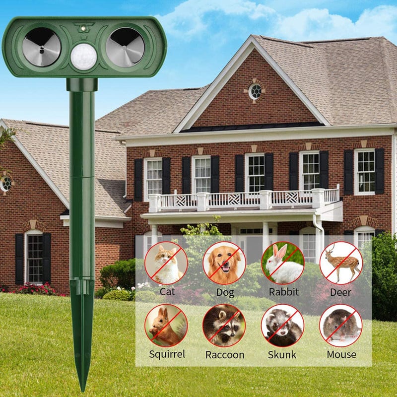 Solar-powered Ultrasonic Animal Repellent