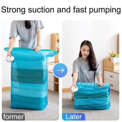 Durable Electric Vacuum Compression Bag - 75% More Storage!