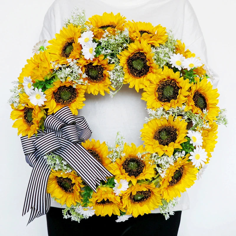 Sunflower and Daisy Wreath