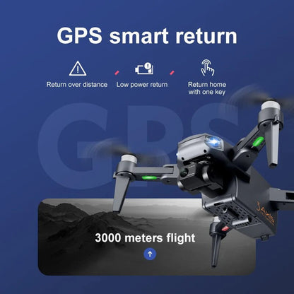 8K HD Pro Drone with Dual Camera, GPS, Brushless Motors