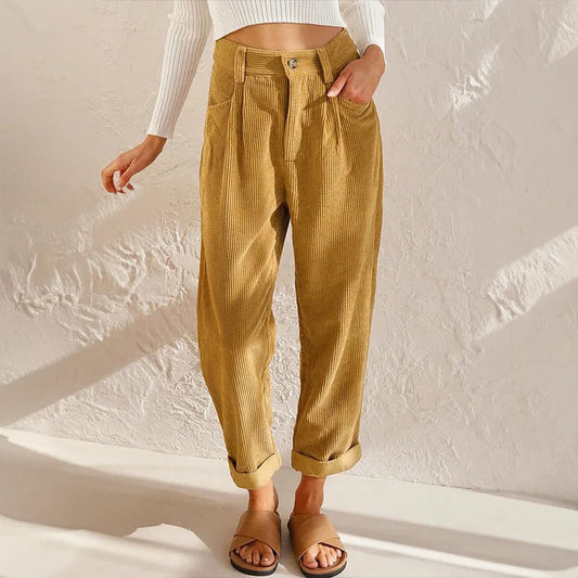 Casual Corduroy Pants For Women