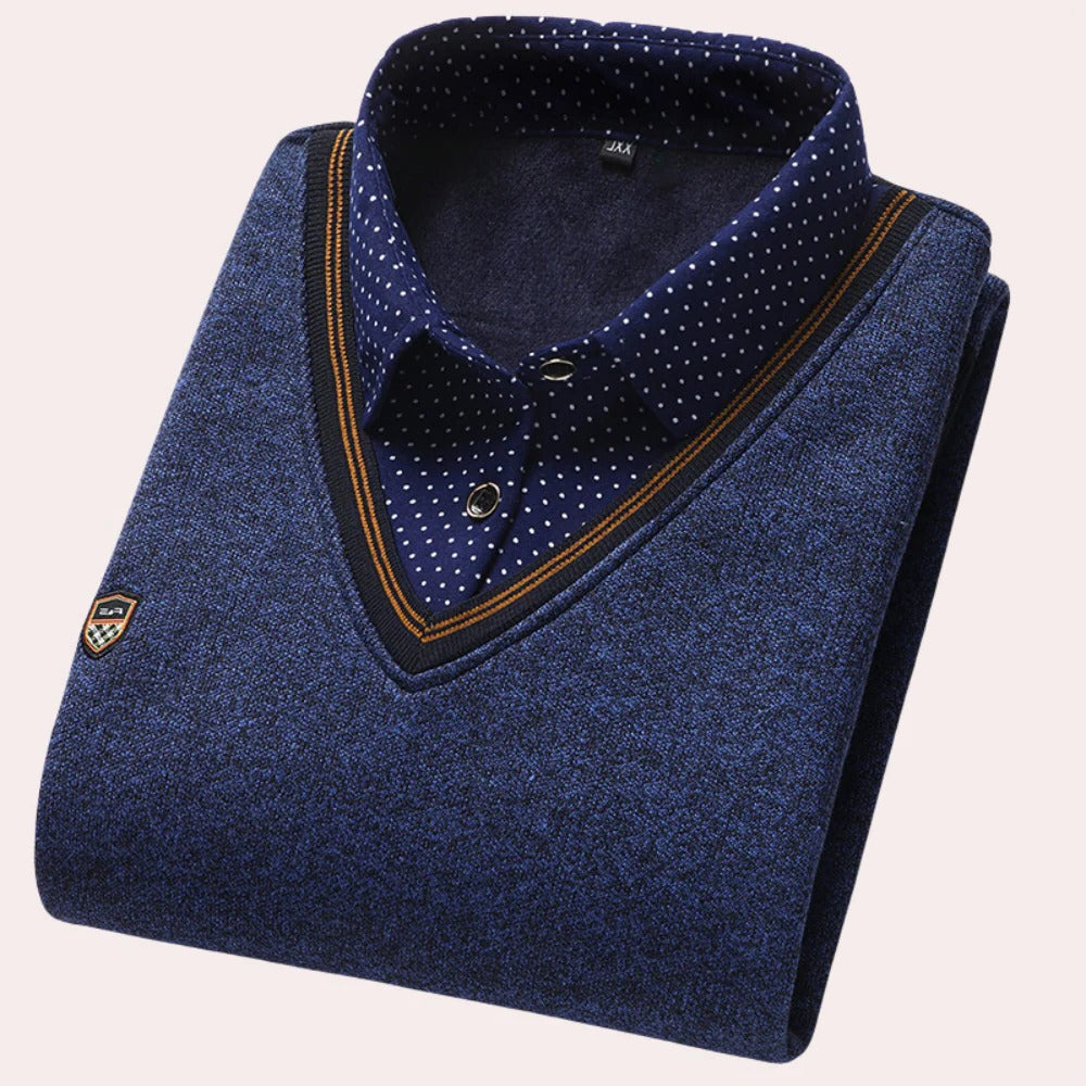 Men's Shirt Collar Sweater
