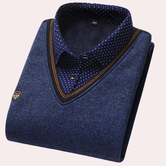 Men's Shirt Collar Sweater