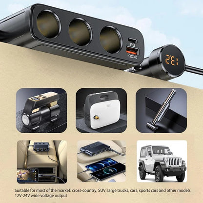 7-in-1 Car Cigarette Lighter Adapter