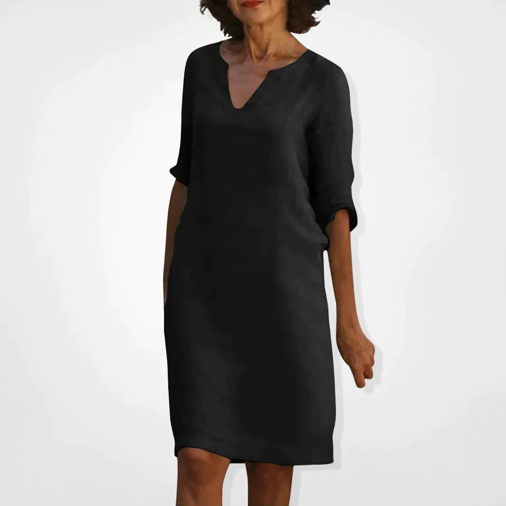 Summer Dress With V-Neck