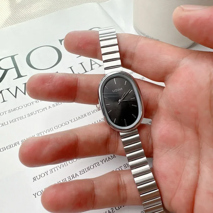 Luxury Oval Women's Quartz Watch (Stainless Steel)