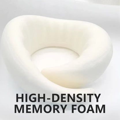 Snail Style Memory Foam Travel Curved Neck Pillow - U-shaped, Portable, Adjustable Support Neck Brace Pillow
